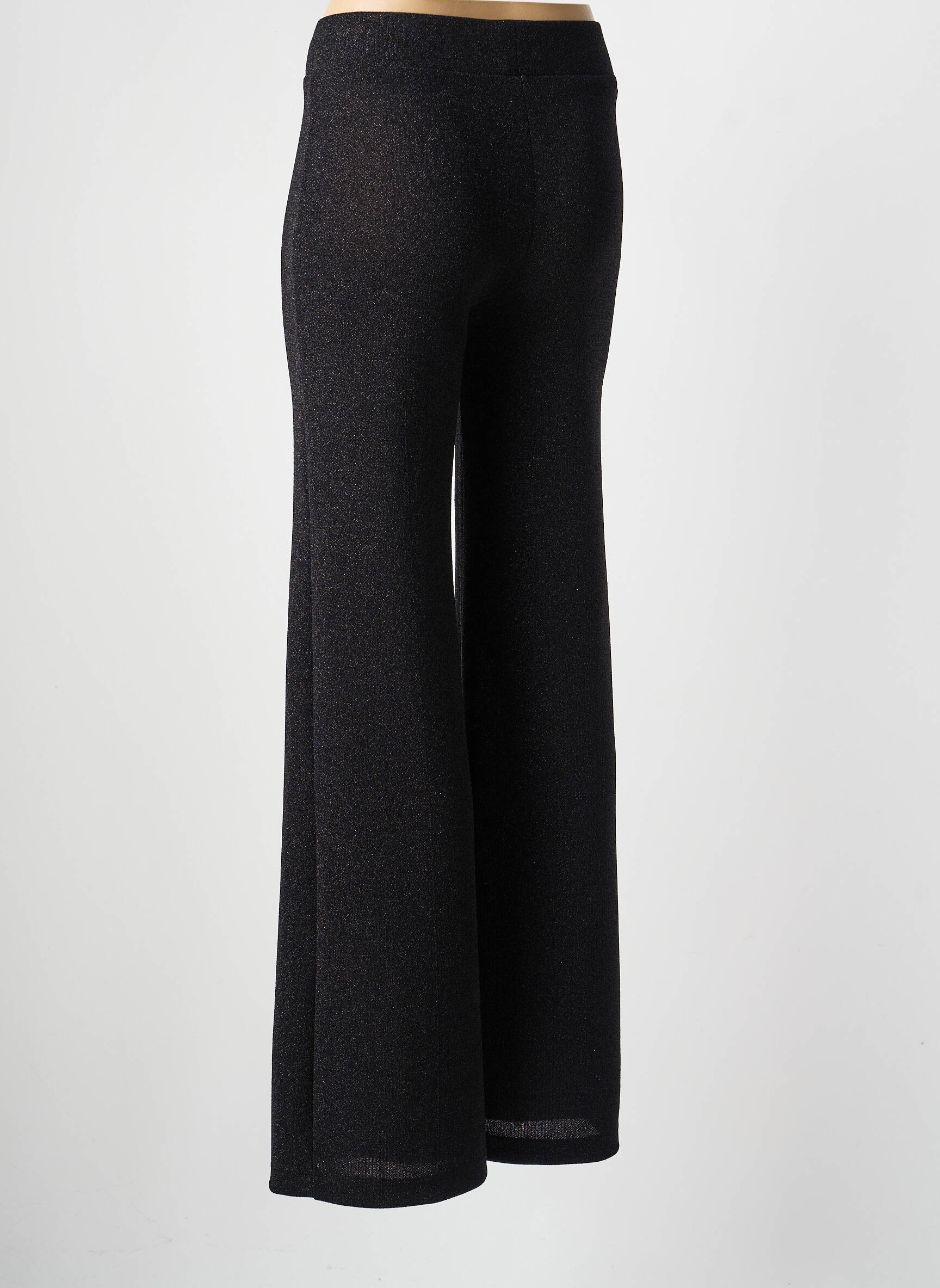 Pantalon evazat talie elastică negru ACCESS femeie