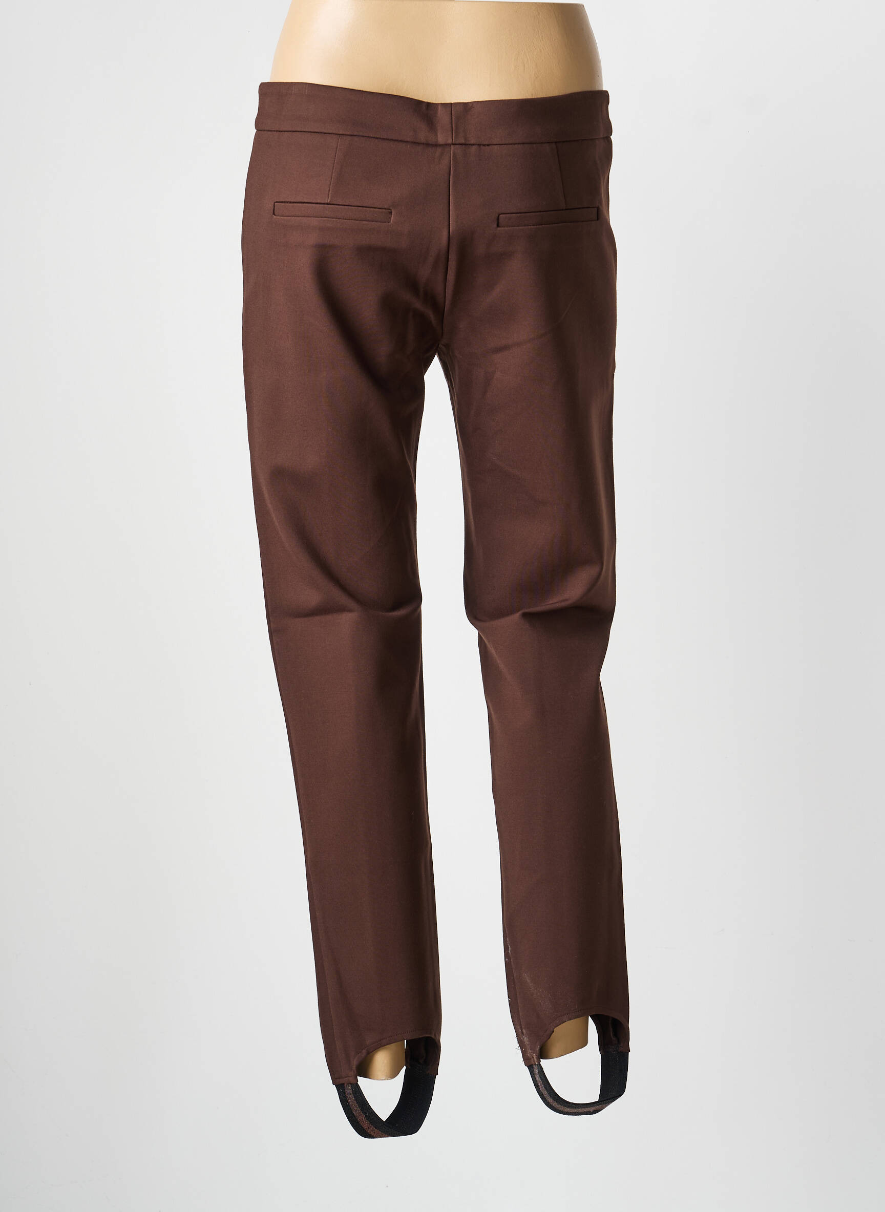 Pantalon slim buzunare maro BELAIR femeie