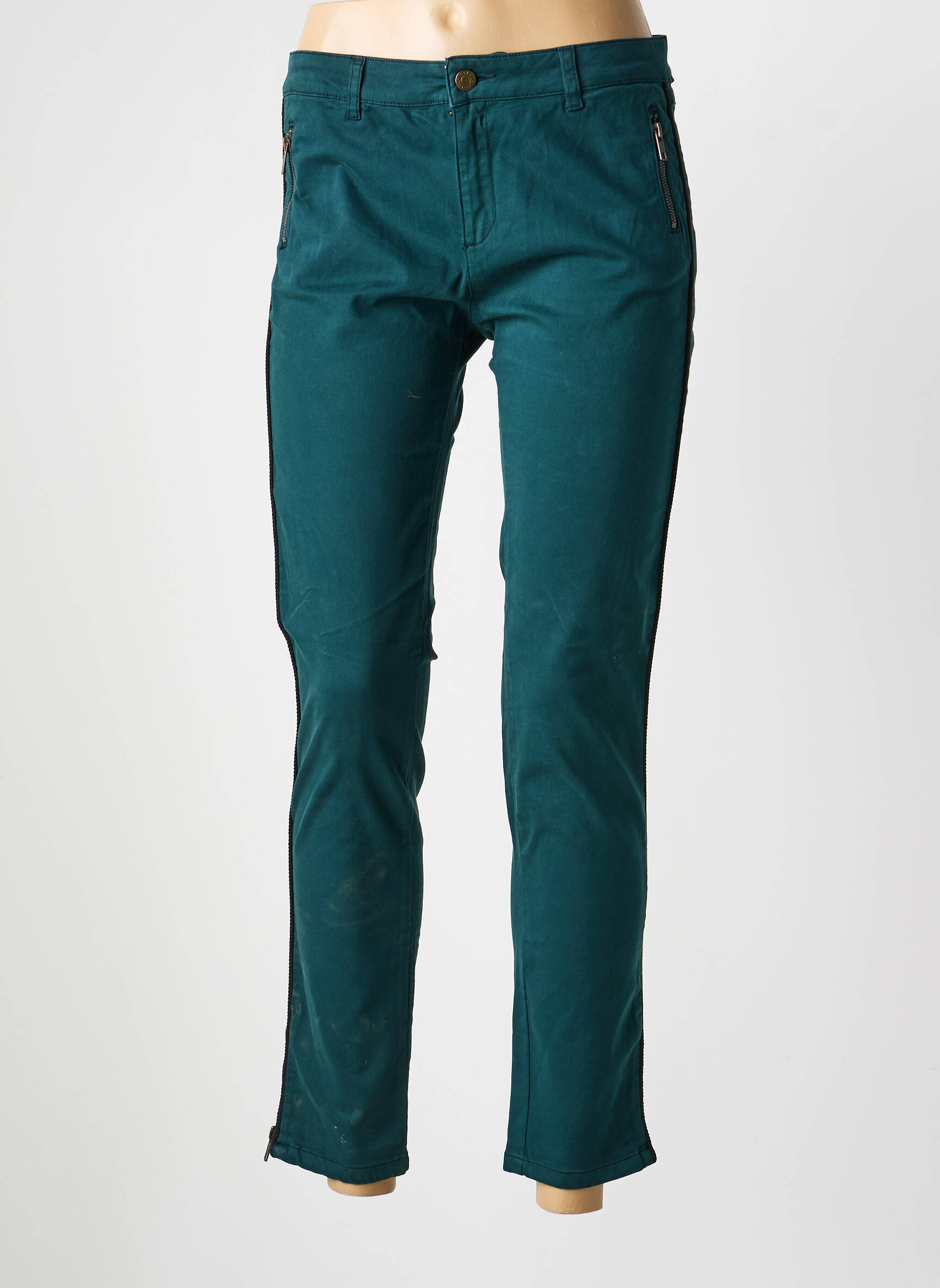 Pantalon slim buzunare albastru BELAIR femeie