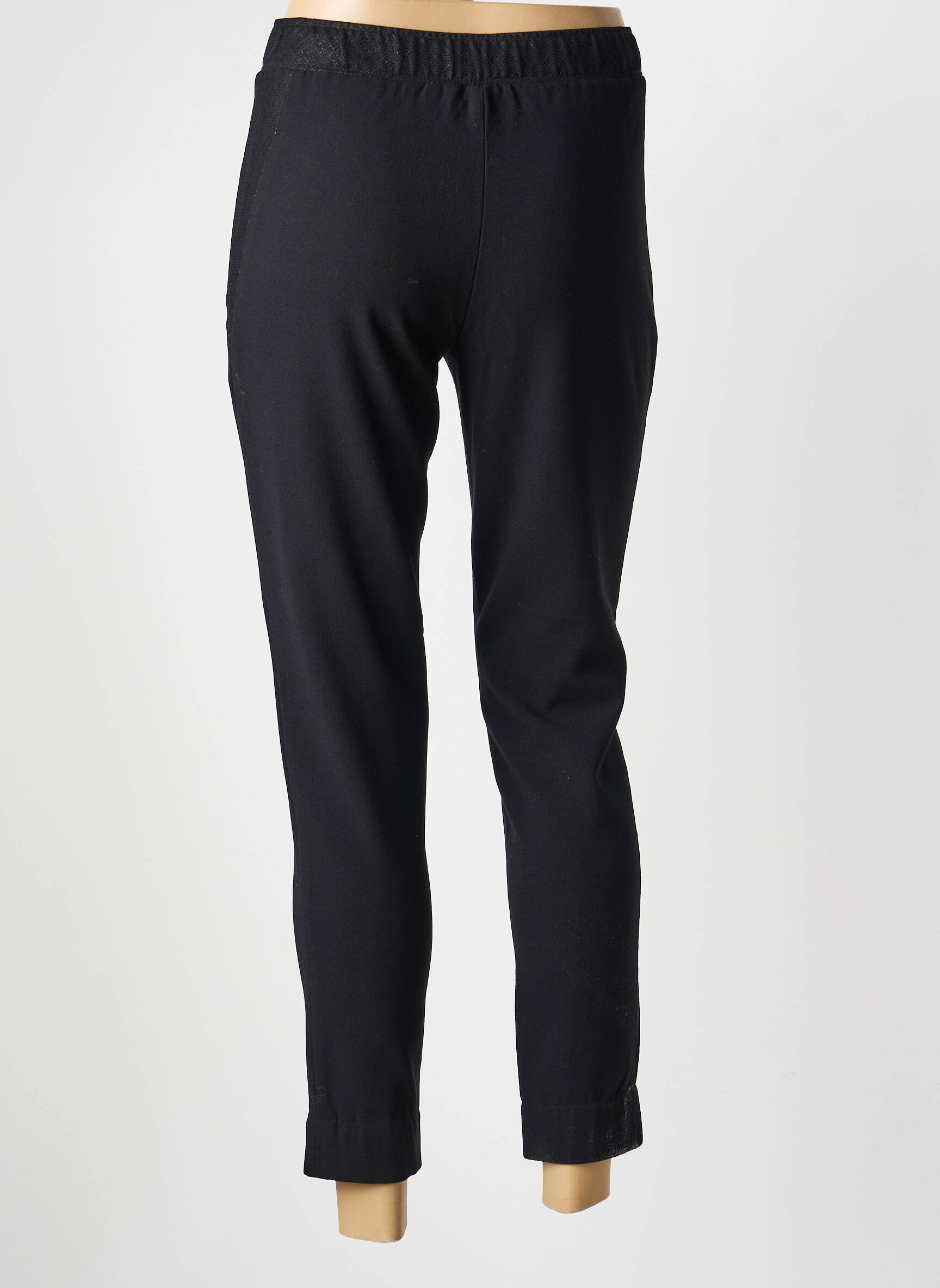 Pantalon 7/8 talie elastică negru BELAIR femeie