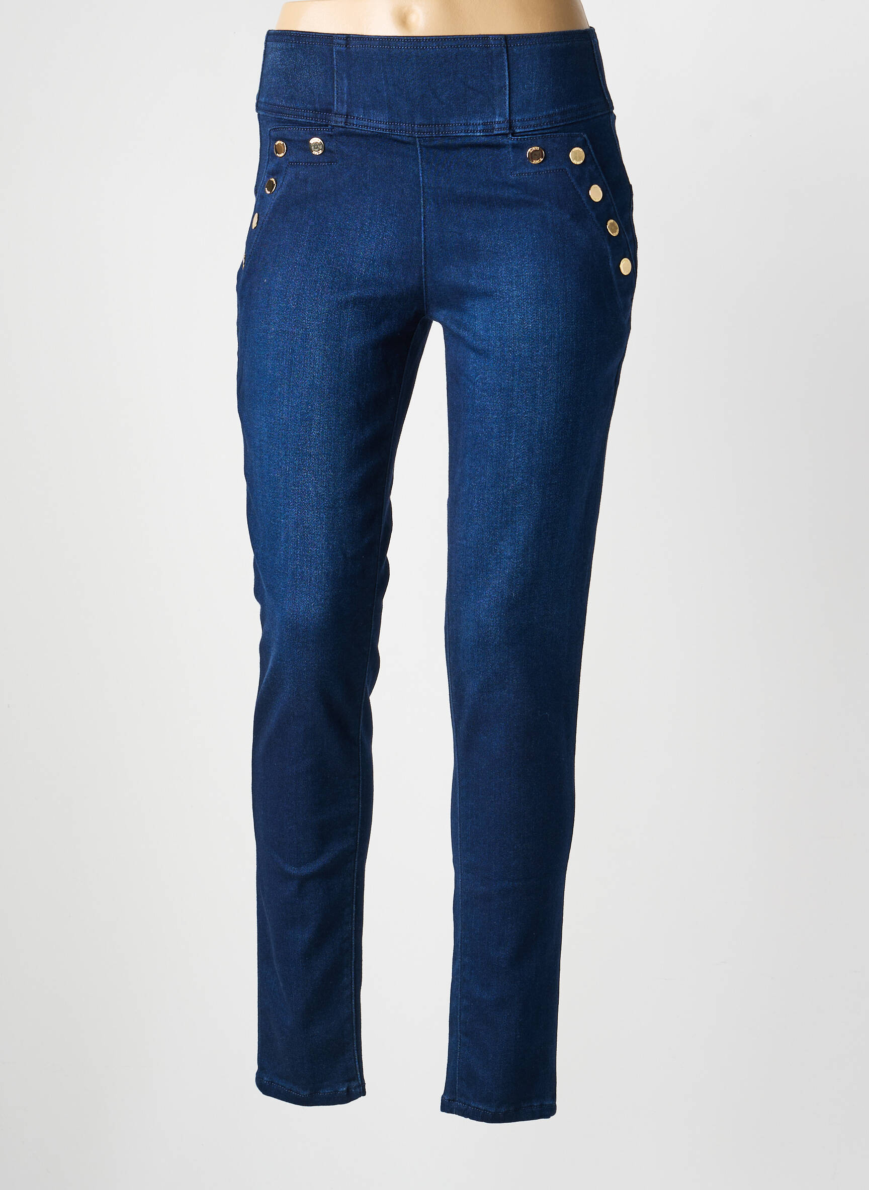 Blugi cu croială slim buzunare albastru GUESS femeie