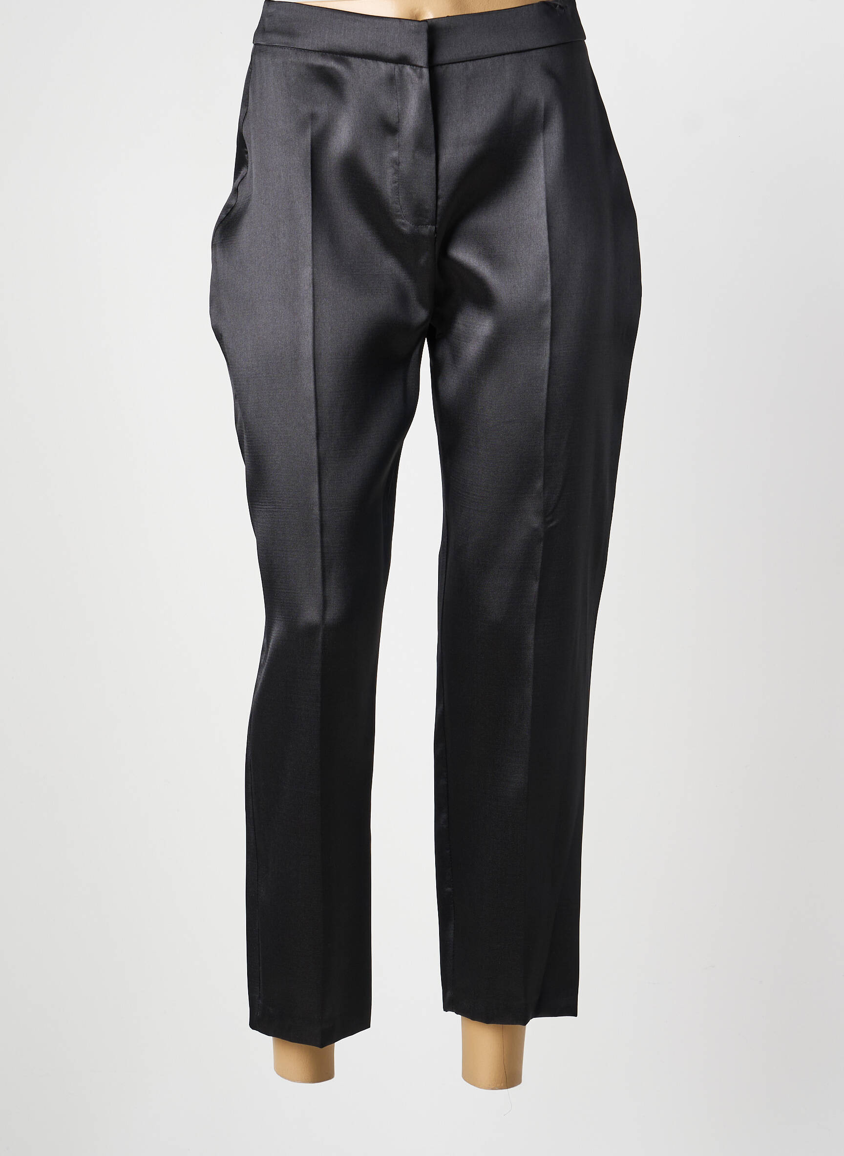 Pantalon 7/8 închidere cu fermoar sub clapetă cu cârlig negru MIANOTTE femeie