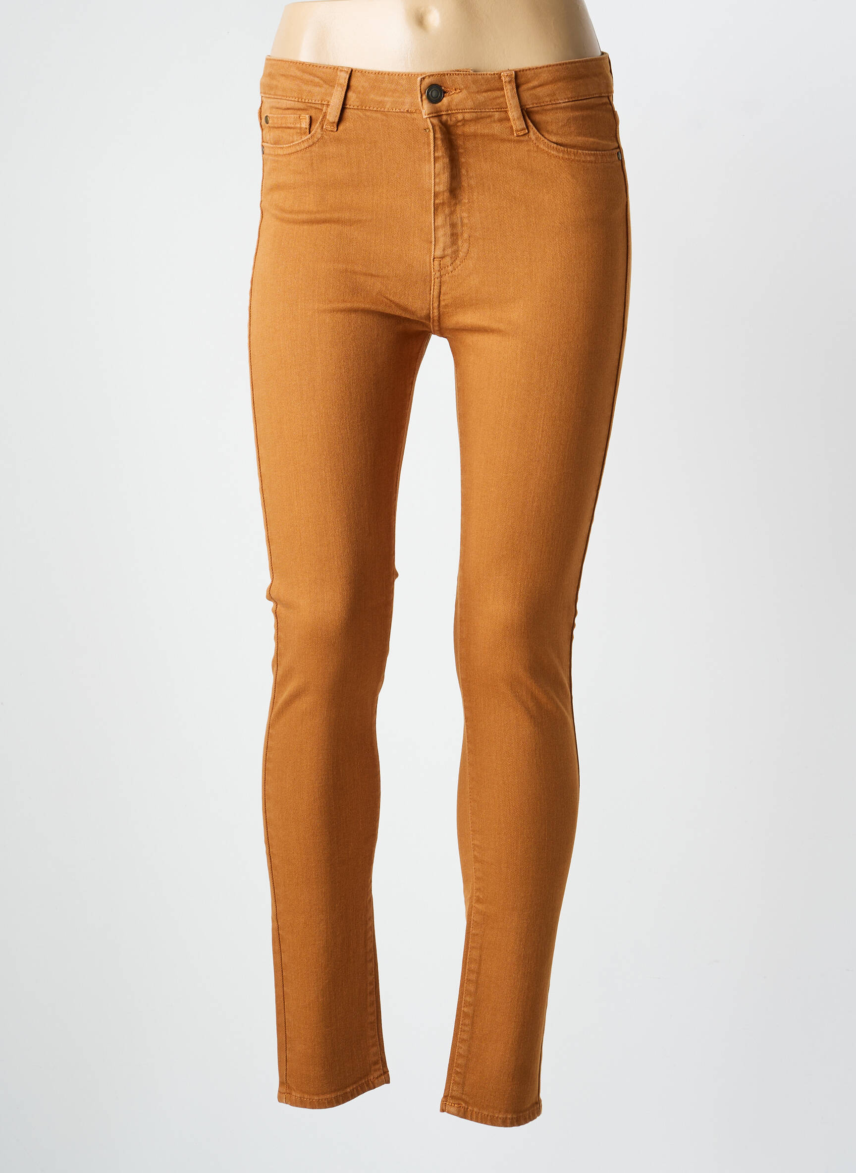Pantalon slim buzunare maro LA PETITE FRANCAISE femeie
