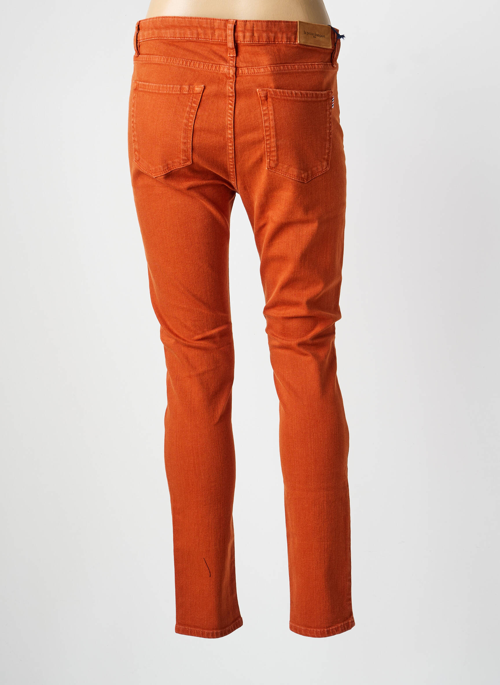 Pantalon slim buzunare portocalie LA PETITE FRANCAISE femeie