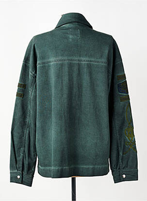 Jachete casual guler de bluză verde NÜ femeie