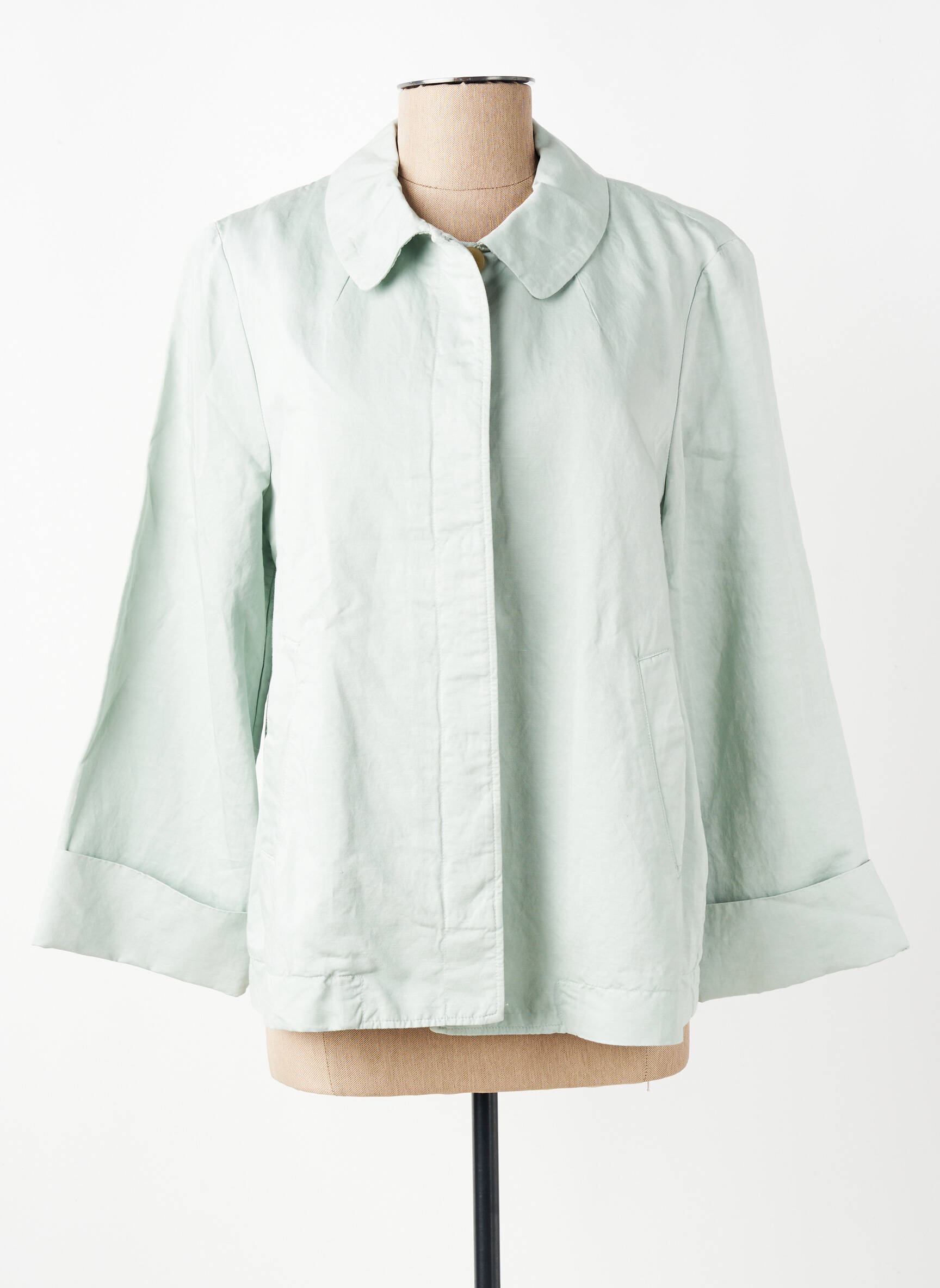 Jachete elegante buzunare verde BELLEROSE femeie