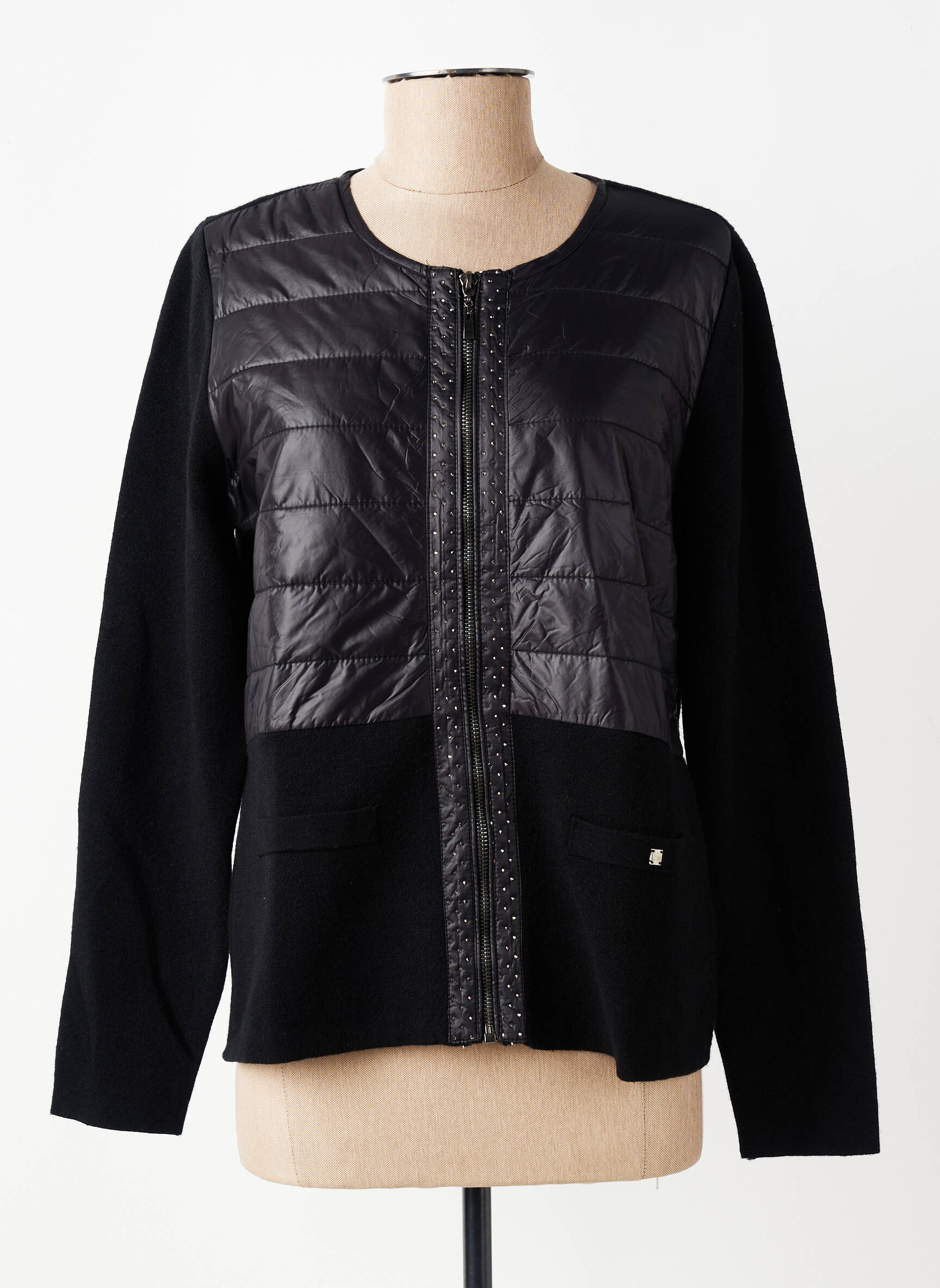 Jachete casual guler rotund negru LOUBAROK femeie