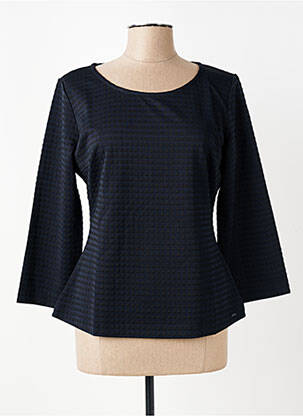 Top guler rotund mâneci lungi albastru ARMANI femeie
