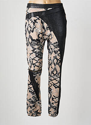 Pantalon slim talie elastică negru NÜ femeie