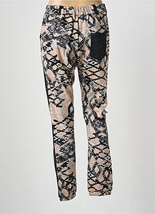 Pantalon slim talie elastică negru NÜ femeie