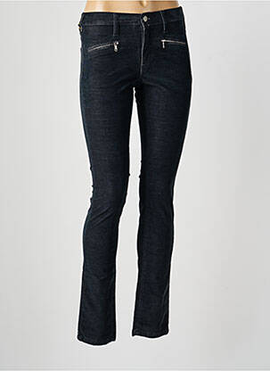 Pantalon slim buzunare negru DESGASTE femeie
