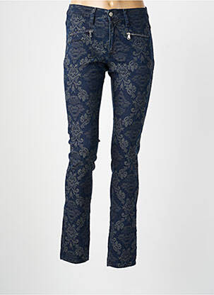 Pantalon slim buzunare albastru DESGASTE femeie