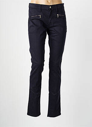 Pantalon slim buzunare negru DESGASTE femeie