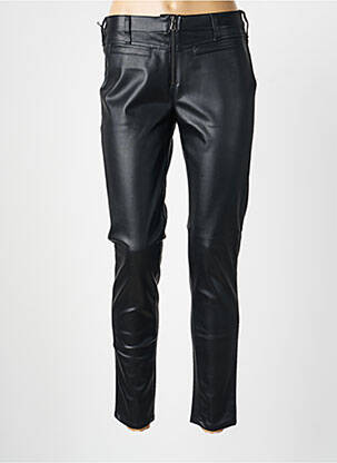 Pantalon slim buzunare negru DESGASTE femeie