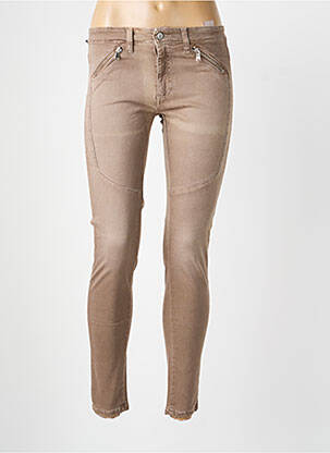 Pantalon slim buzunare bej DESGASTE femeie