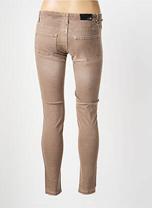 Pantalon slim buzunare bej DESGASTE femeie