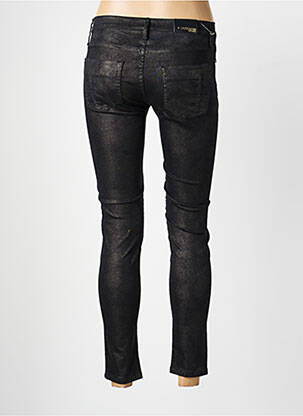 Pantalon slim buzunare negru DESGASTE femeie
