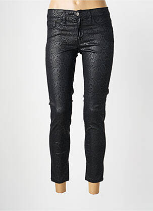 Pantalon slim buzunare negru DESGASTE femeie