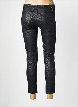 Pantalon slim buzunare negru DESGASTE femeie