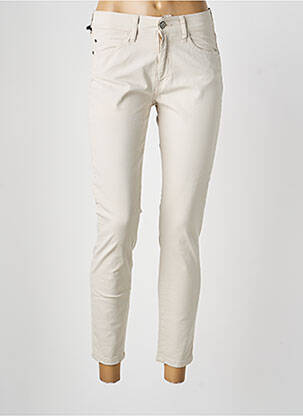 Pantalon slim buzunare bej DESGASTE femeie