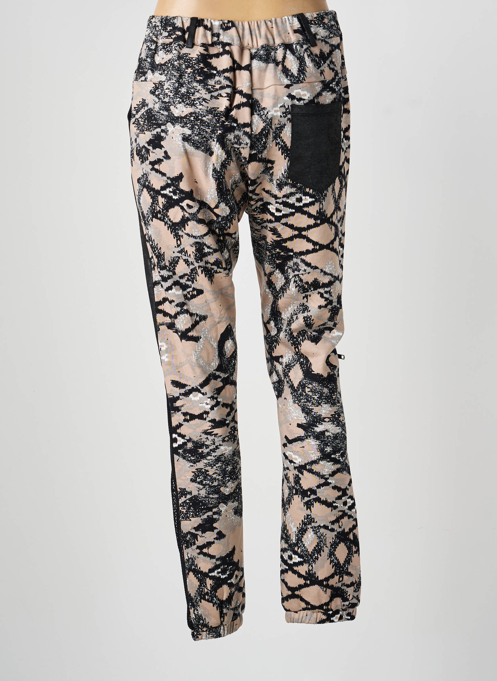 Pantalon slim talie elastică negru NÜ femeie