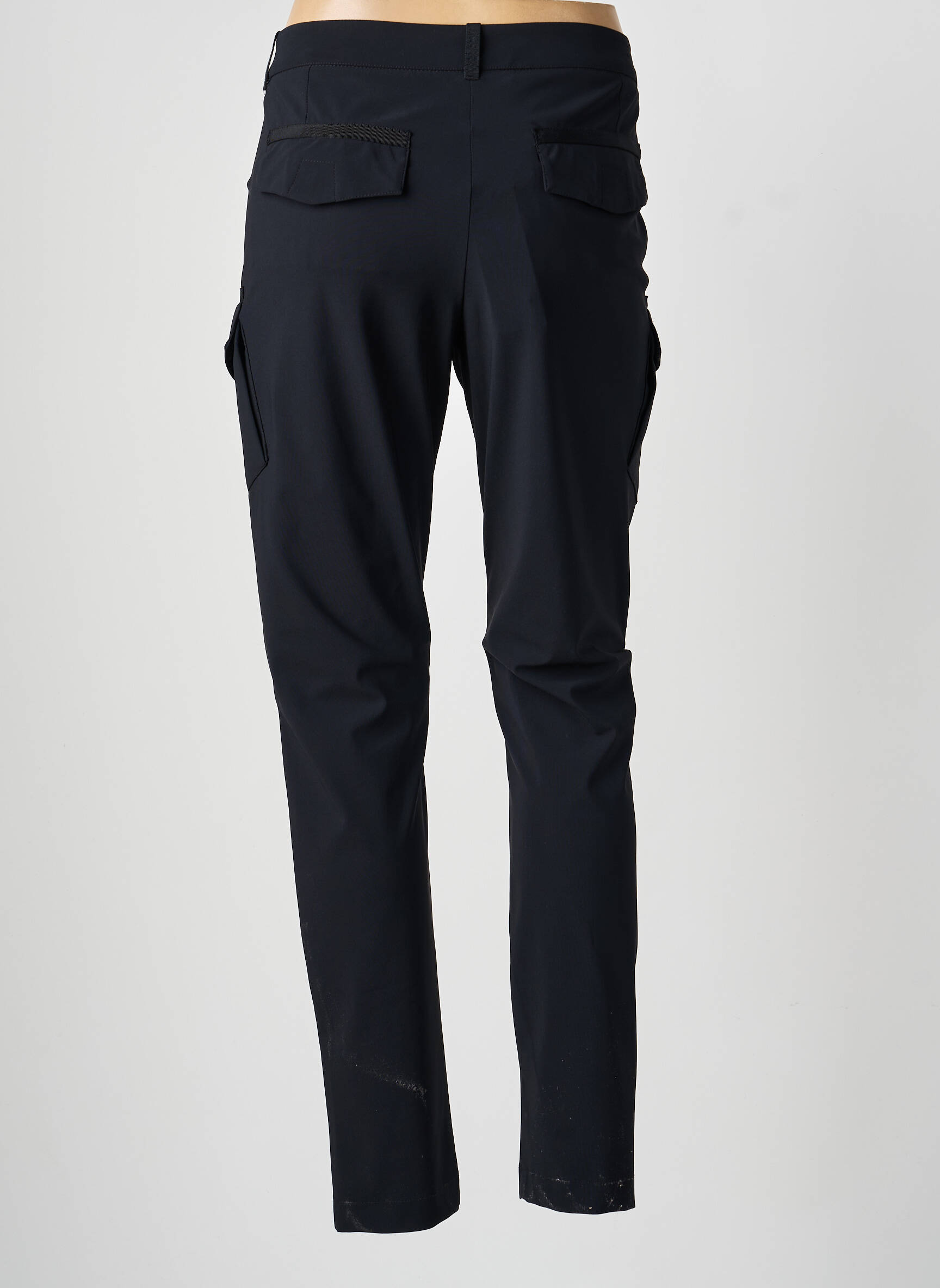 Pantalon cargo subțire negru INDIES femeie