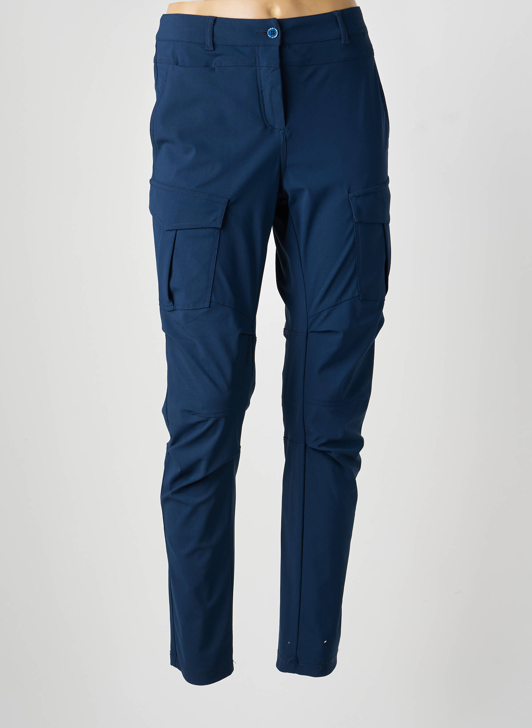 Pantalon cargo subțire albastru INDIES femeie