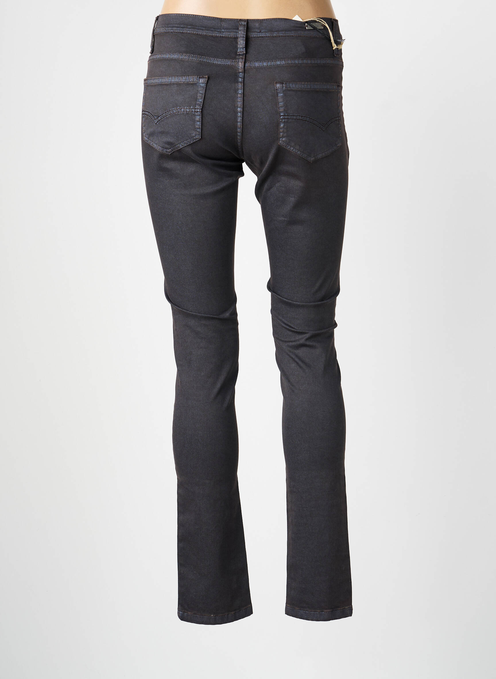 Pantalon slim buzunare maro DESGASTE femeie