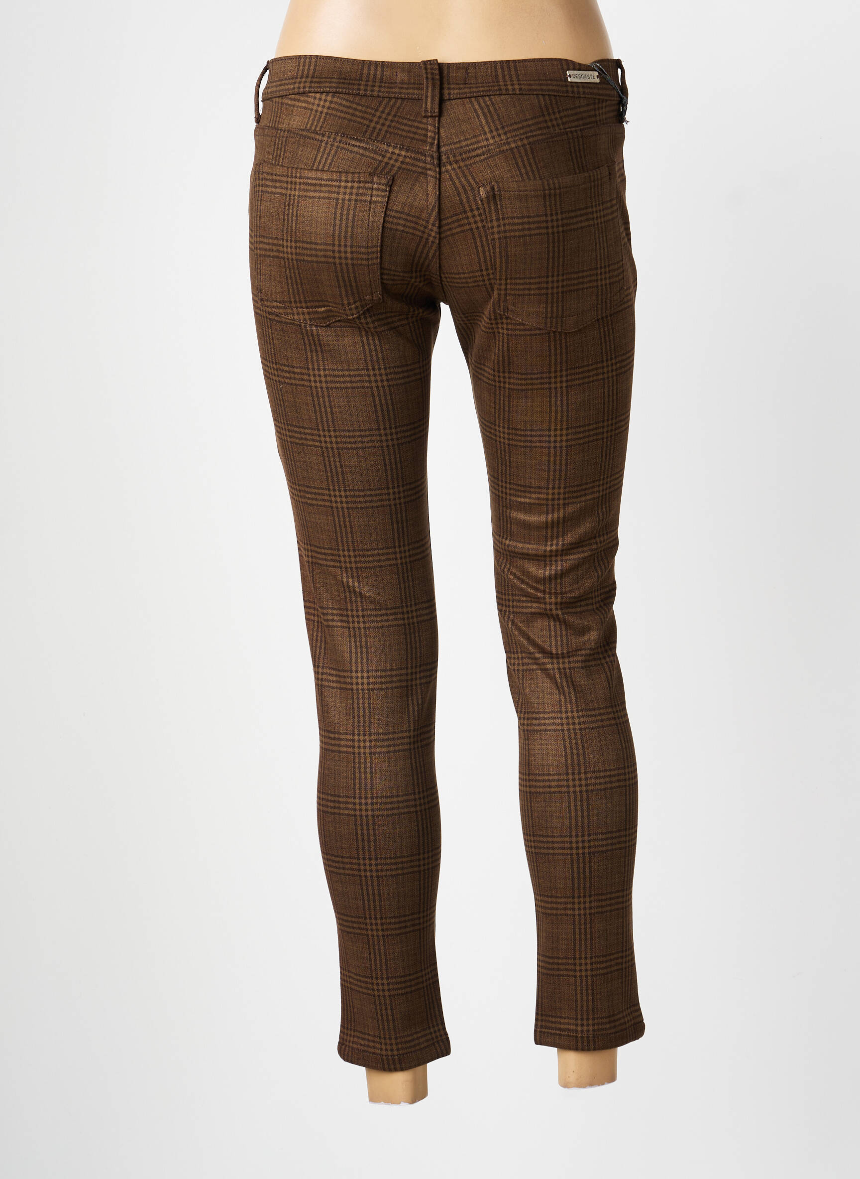 Pantalon slim buzunare maro DESGASTE femeie