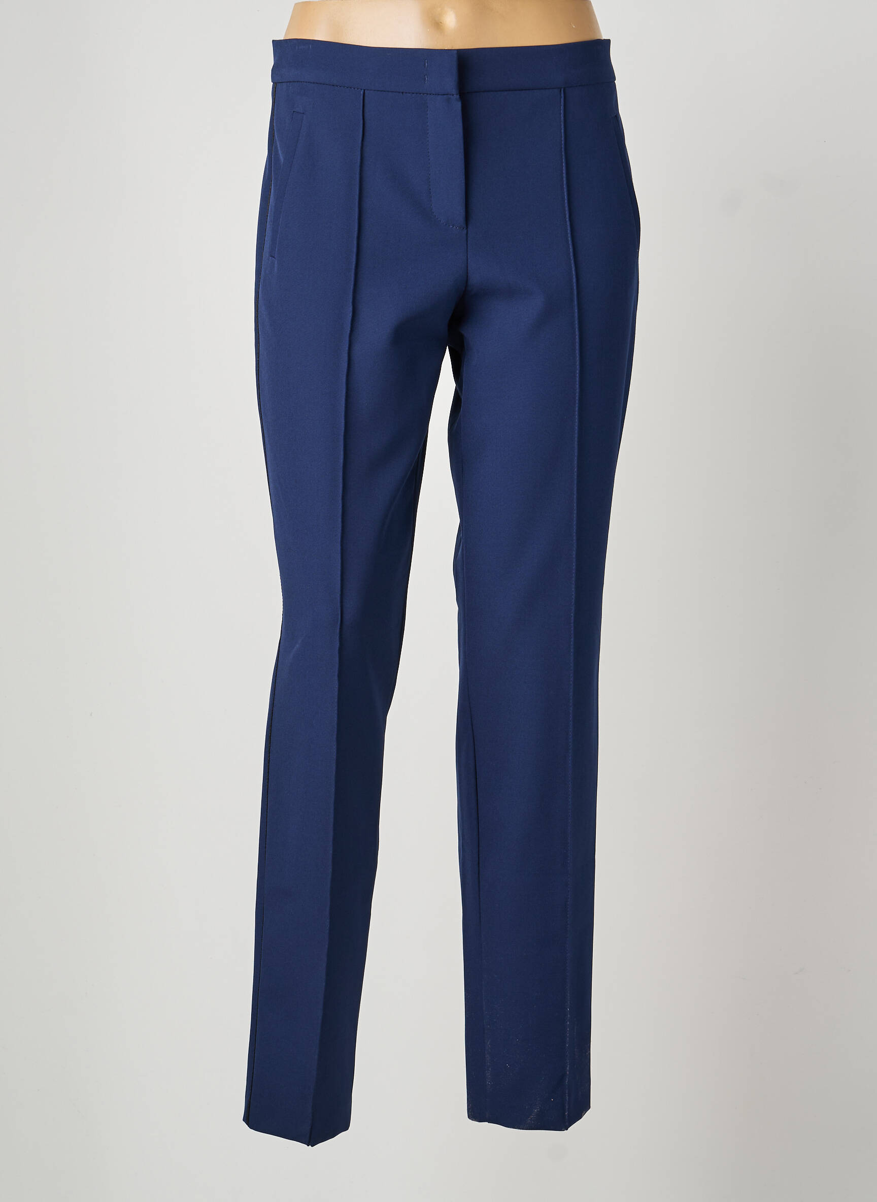 Pantalon slim țesătură poplin mărime normală albastru GERRY WEBER femeie