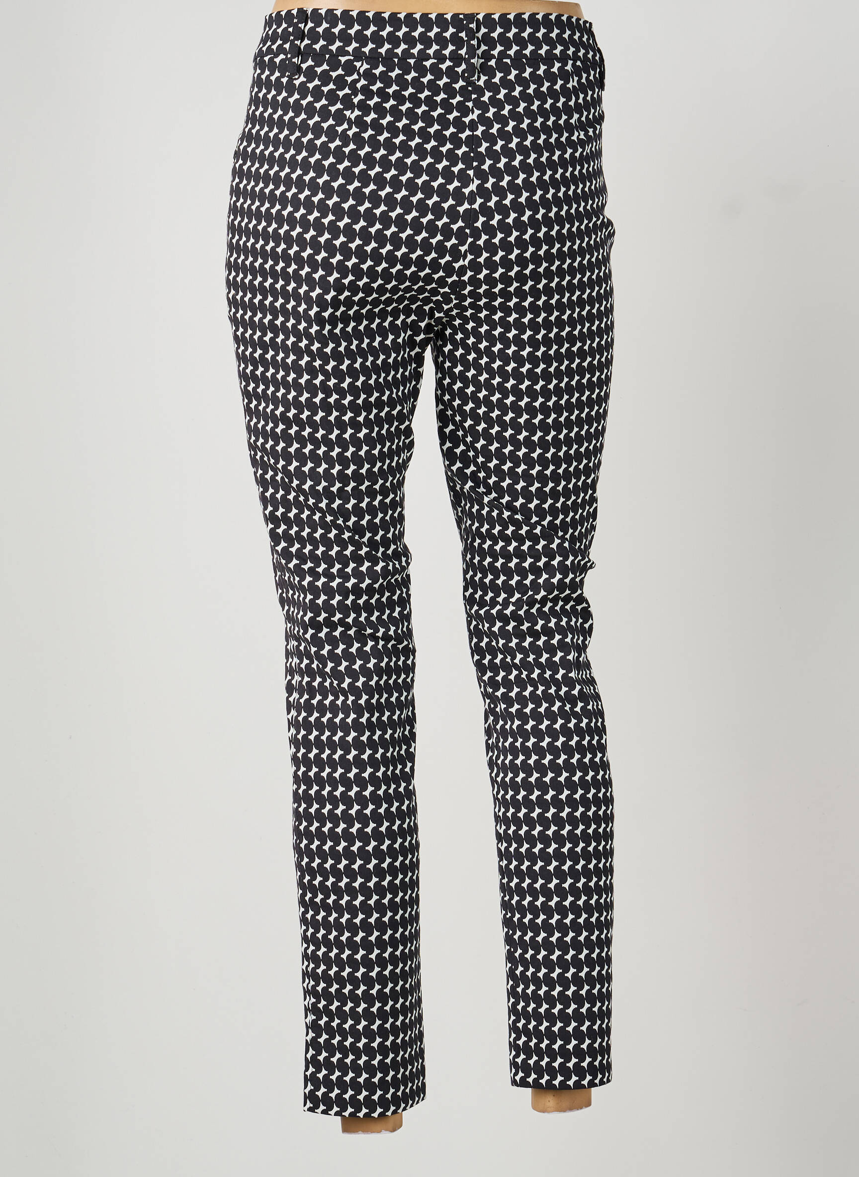 Pantalon slim țesătură poplin mărime normală negru GERRY WEBER femeie
