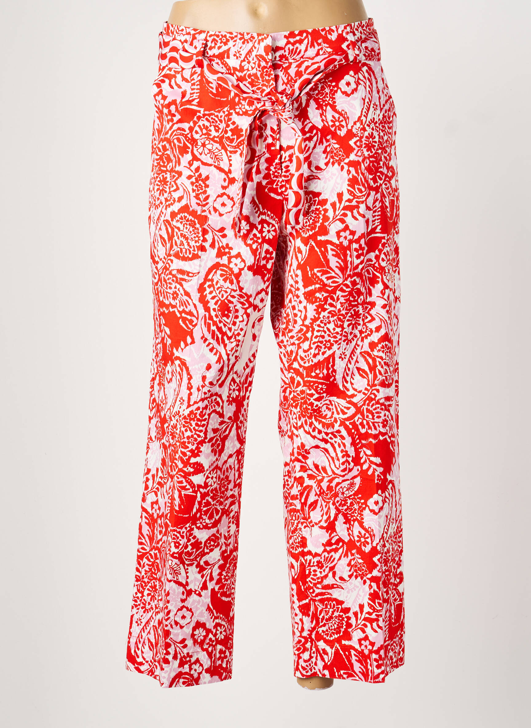 Pantalon drept țesătură poplin mărime normală roșu GERRY WEBER femeie