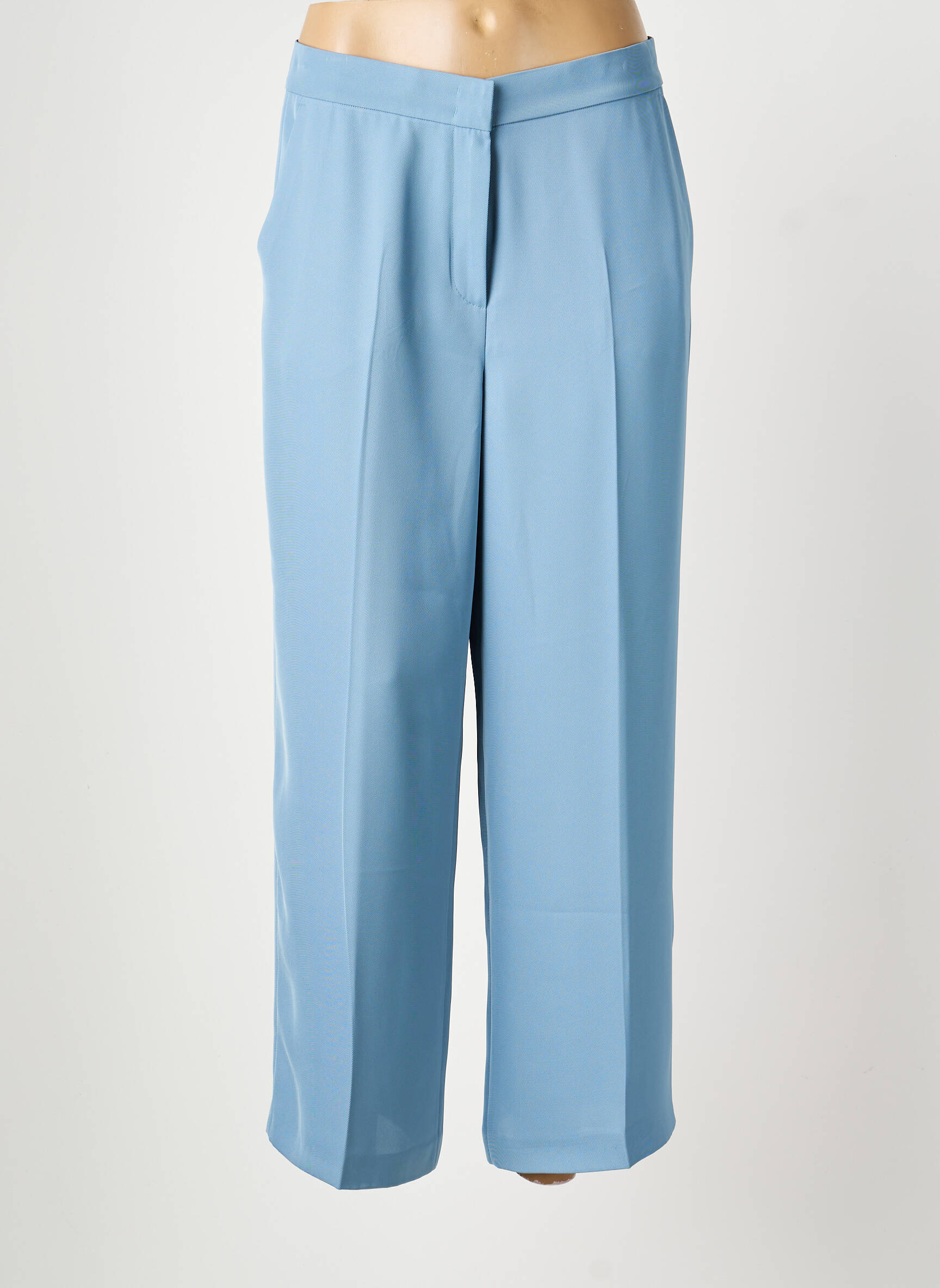 Pantalon chino țesătură poplin mărime normală albastru GERRY WEBER femeie