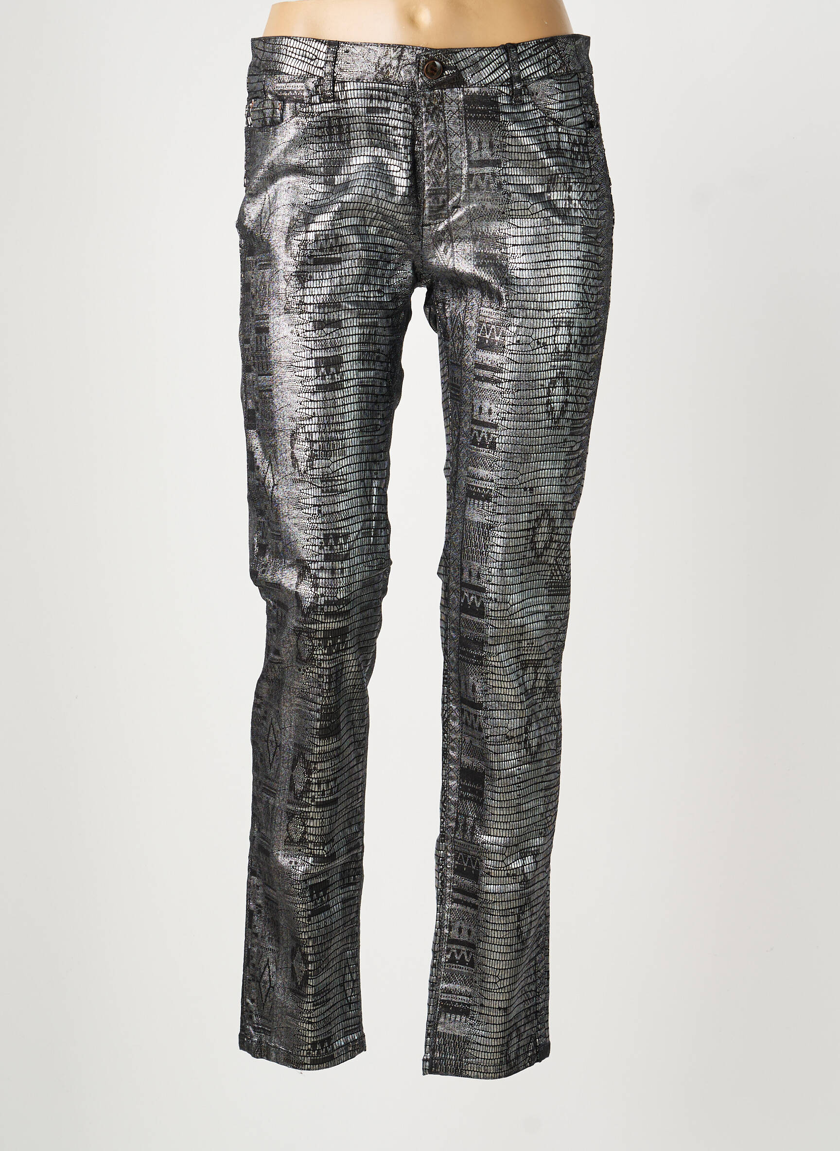 Pantalon slim mărime normală mărime normală gri MAYJUNE femeie