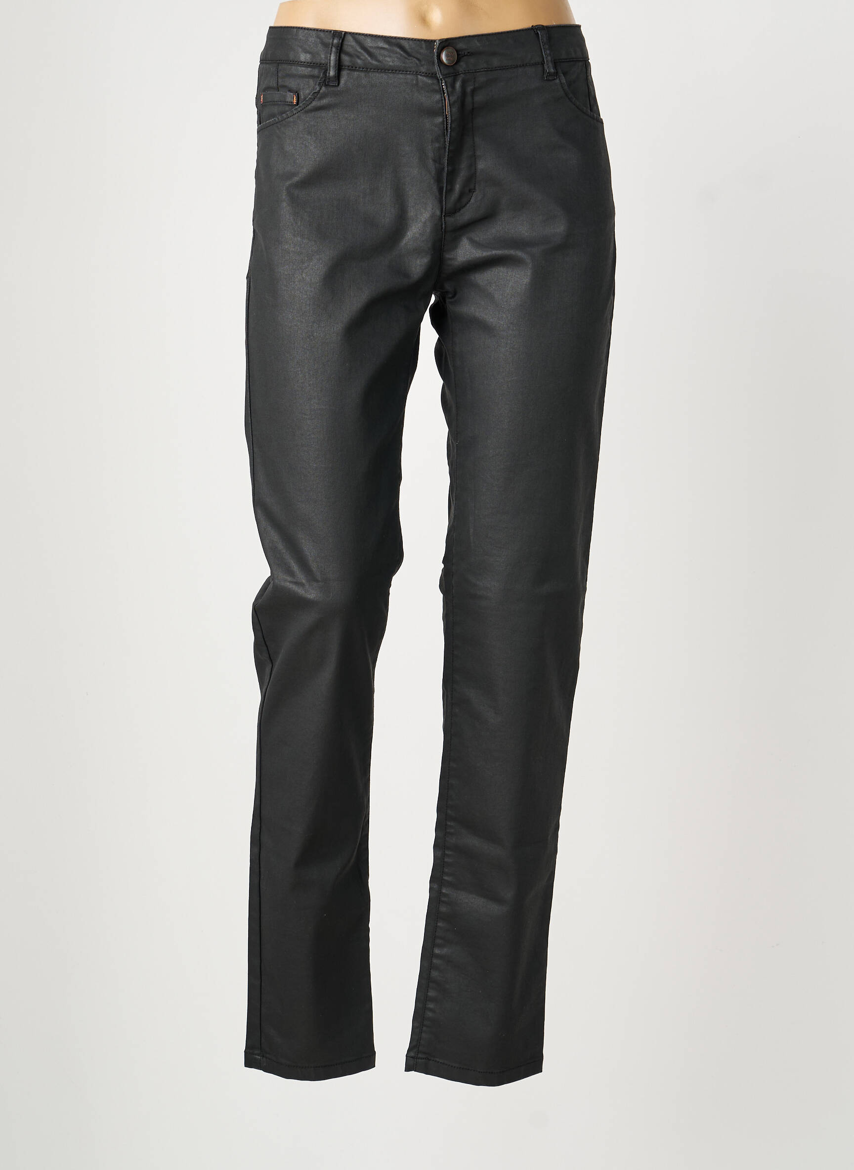 Pantalon slim elasticitate mărime normală negru MAYJUNE femeie