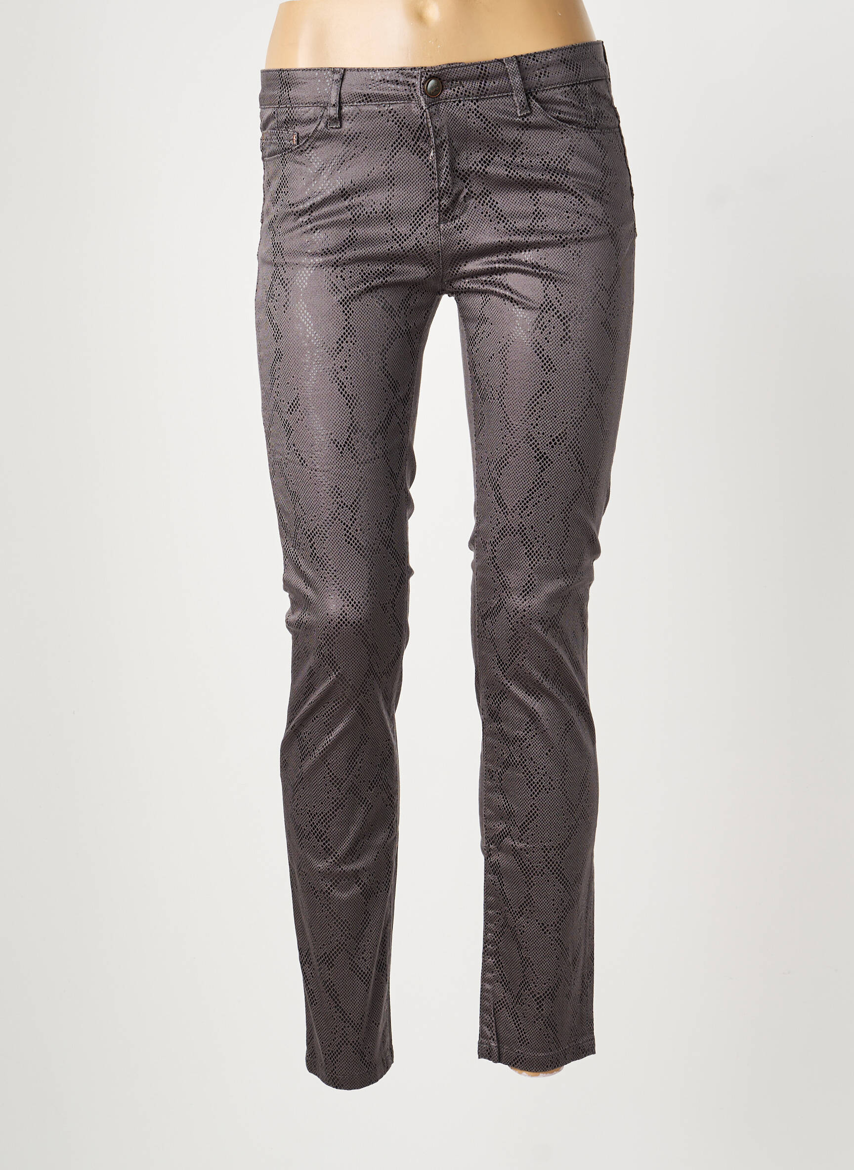 Pantalon slim mărime normală mărime normală gri MAYJUNE femeie