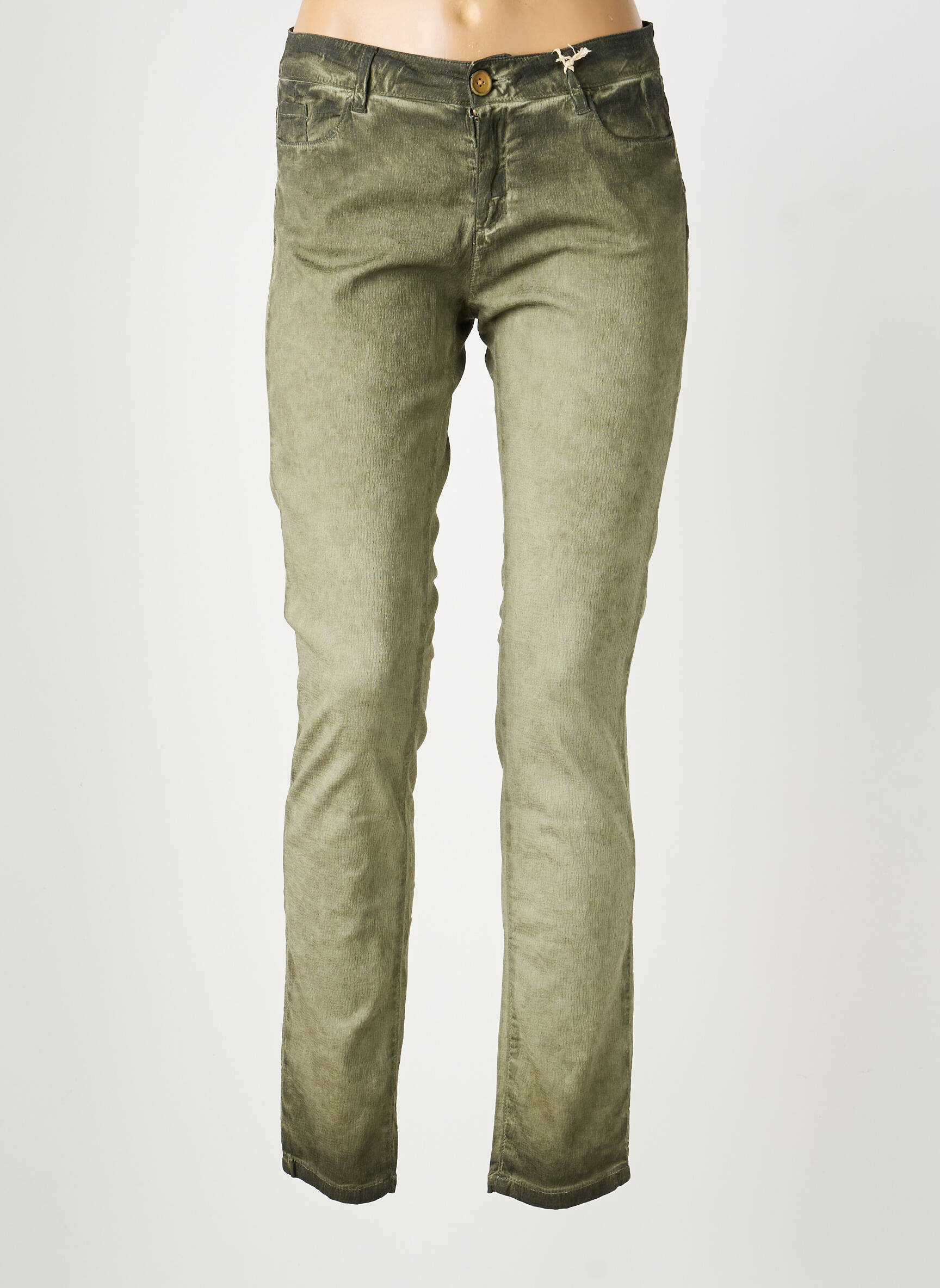 Pantalon slim mărime normală mărime normală verde MAYJUNE femeie