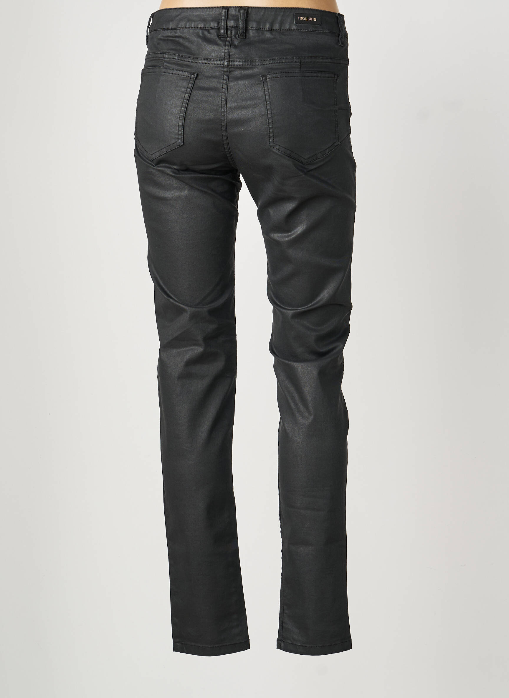 Pantalon slim elasticitate mărime normală negru MAYJUNE femeie