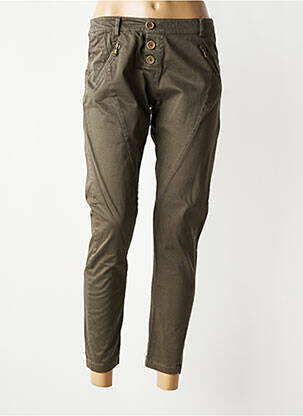 Pantalon 7/8 elasticitate mărime normală verde KOSMIKA femeie