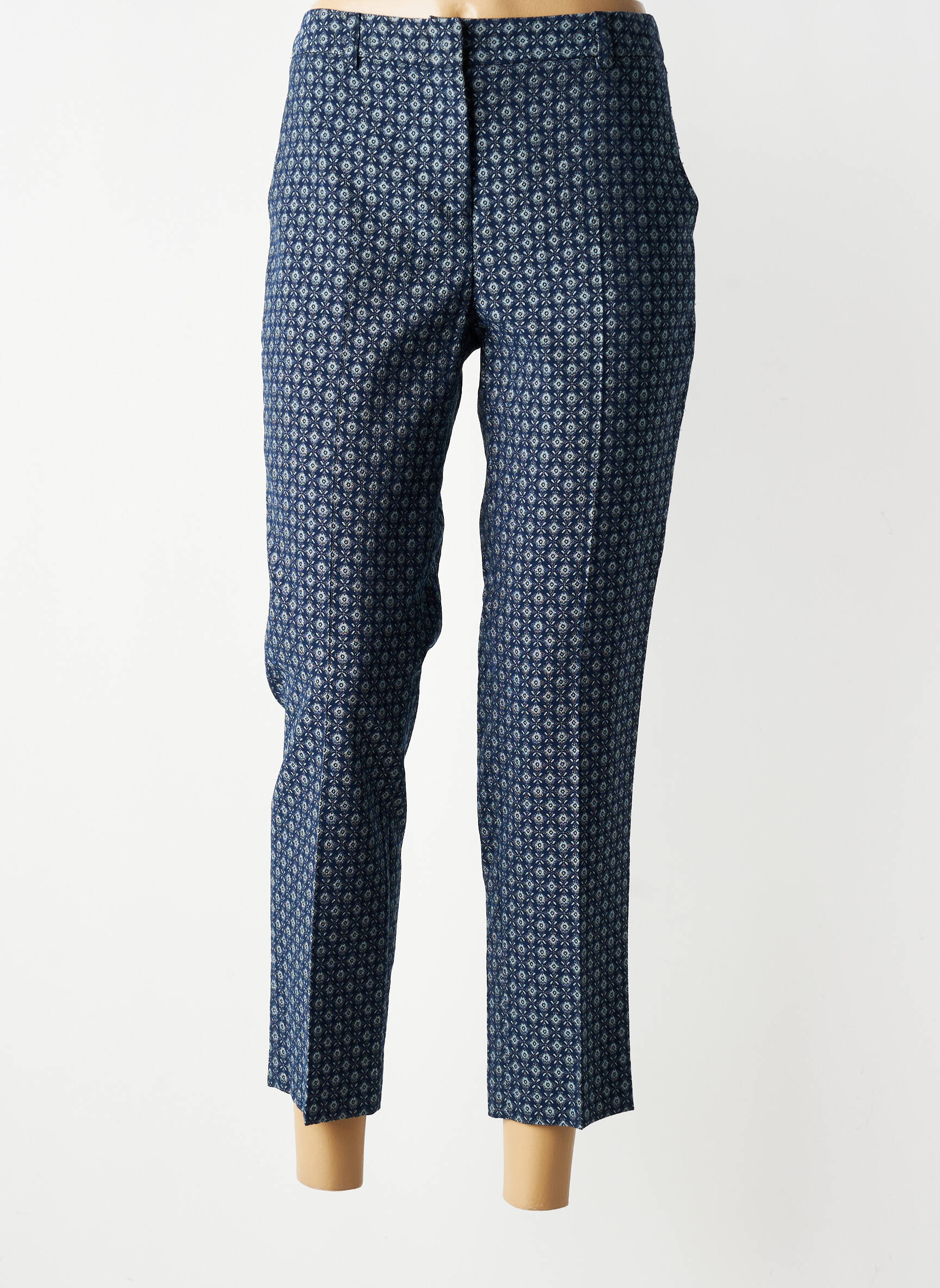 Pantalon 7/8 închidere cu fermoar sub clapetă cu cârlig mărime normală albastru GERARD DAREL femeie
