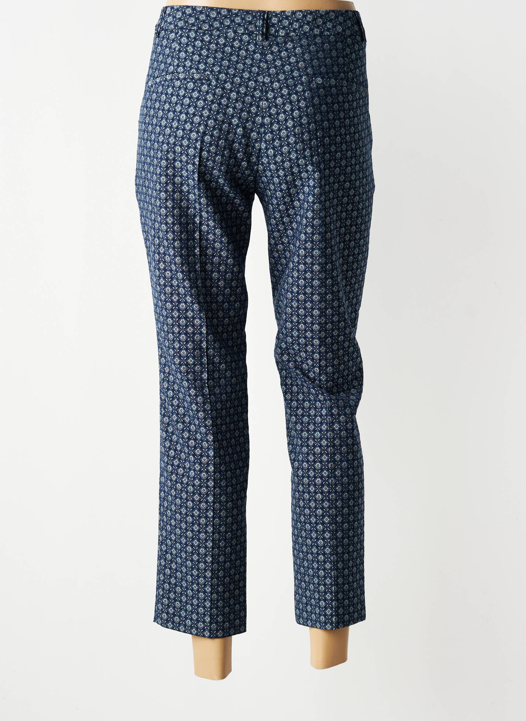 Pantalon 7/8 închidere cu fermoar sub clapetă cu cârlig mărime normală albastru GERARD DAREL femeie