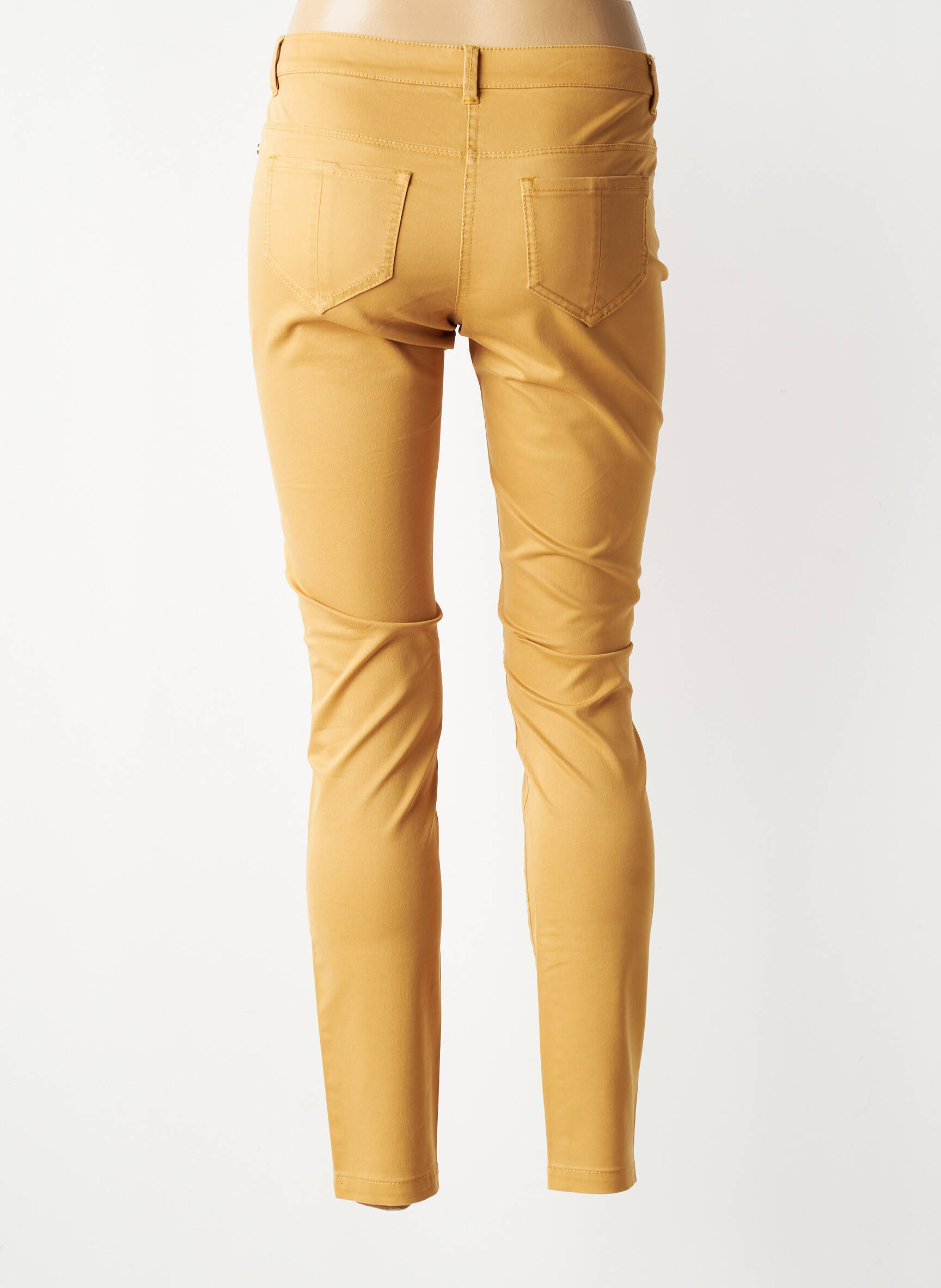 Pantalon slim țesătură poplin mărime normală galben SILVIAN HEACH femeie