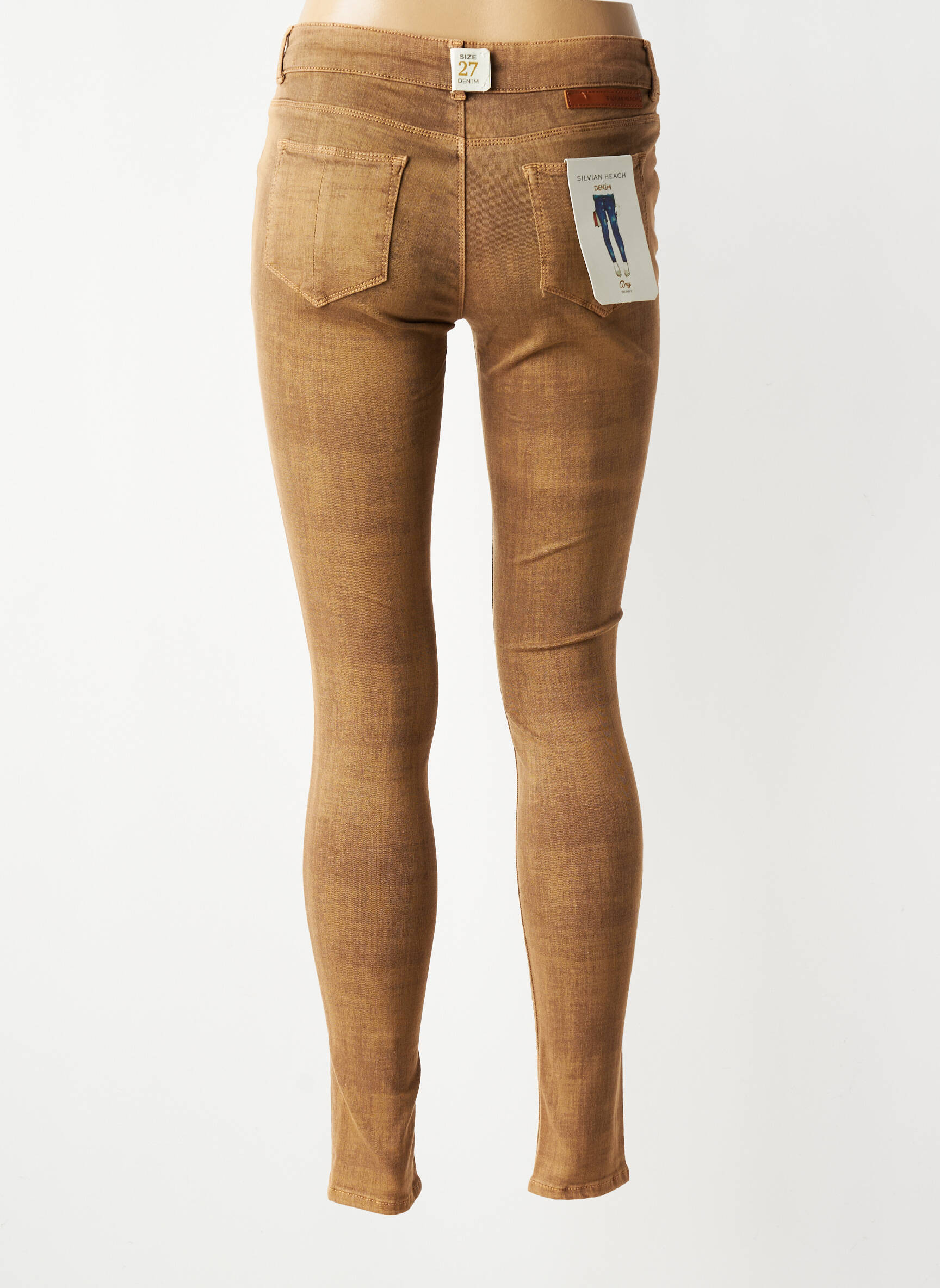 Pantalon slim elasticitate mărime normală maro SILVIAN HEACH femeie