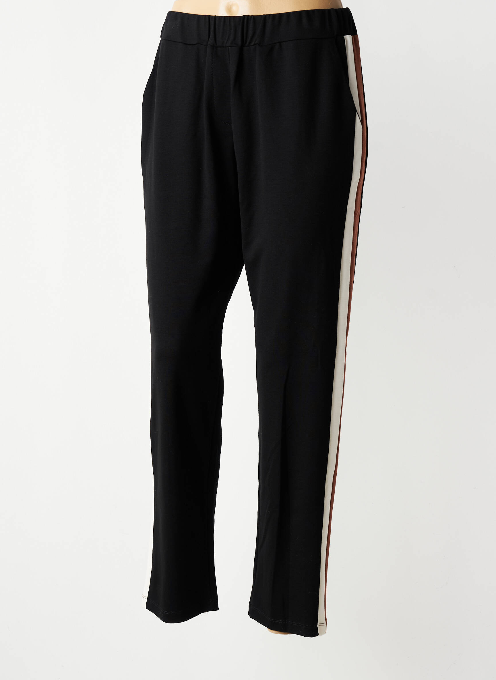Pantalon slim talie elastică negru MARIA BELLENTANI femeie