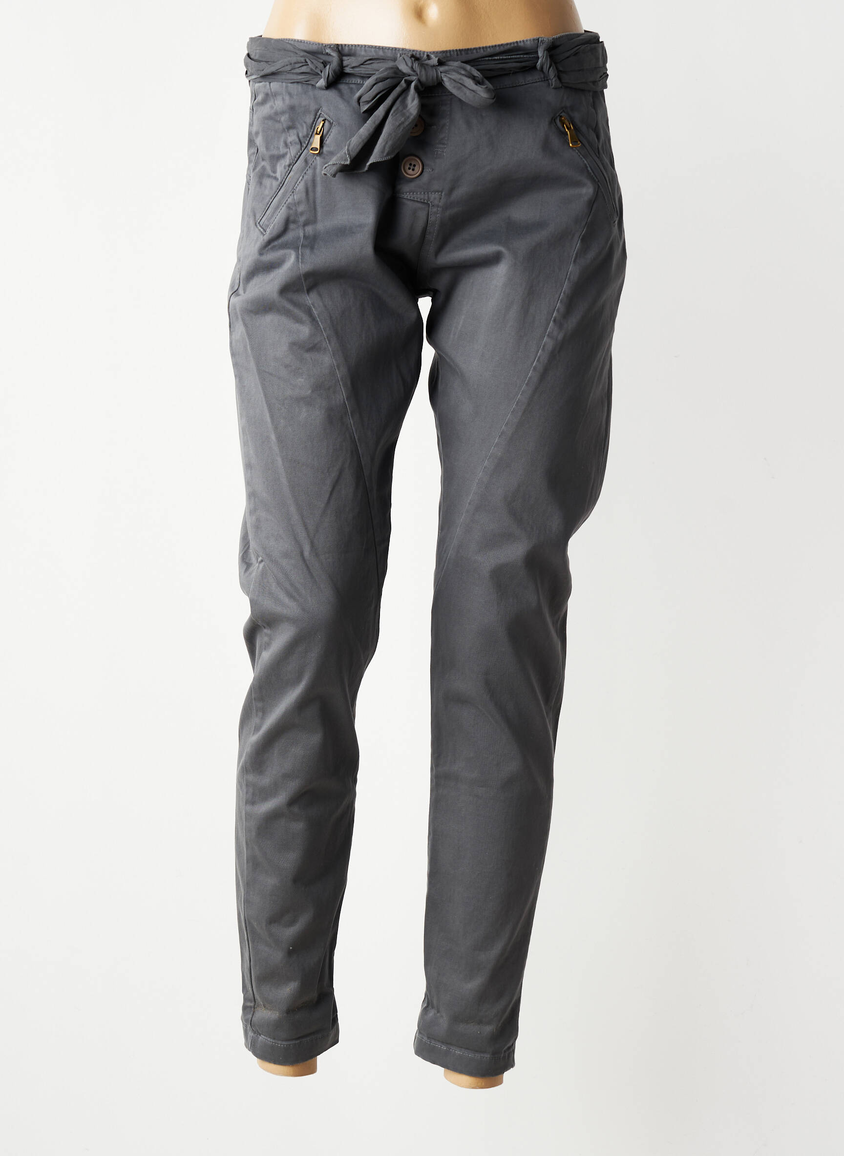 Pantalon 7/8 elasticitate mărime normală gri KOSMIKA femeie