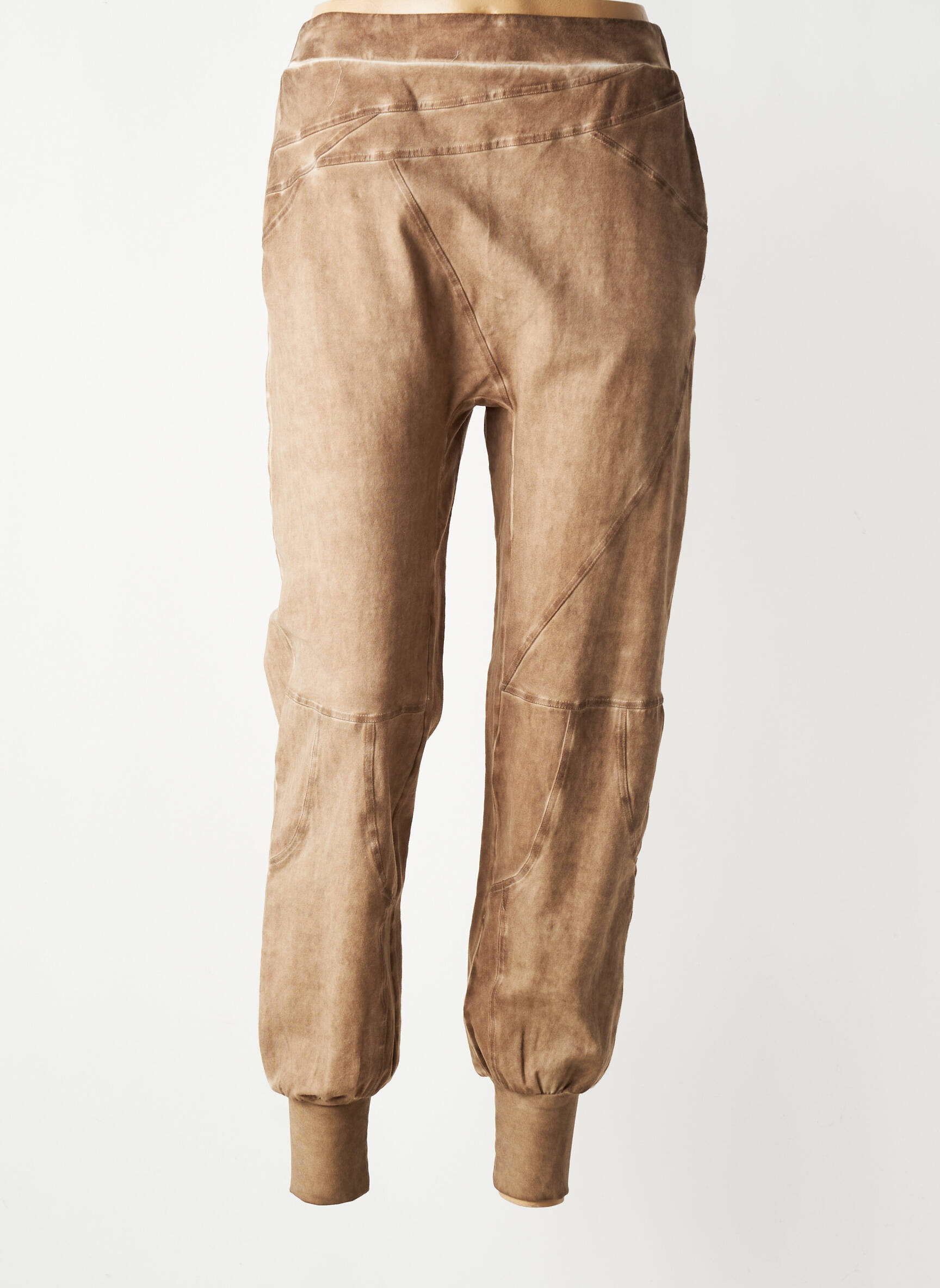 Pantalon drept elasticitate mărime normală maro NÜ femeie