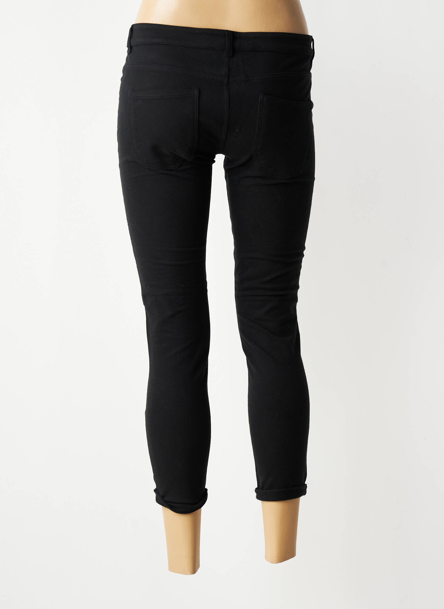 Pantalon 7/8 elasticitate mărime normală negru MET femeie