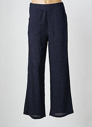 Pantalon evazat talie elastică albastru MY ESSENTIAL WARDROBE femeie