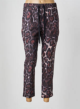 Pantalon 7/8 talie elastică maro ACCESS FASHION femeie