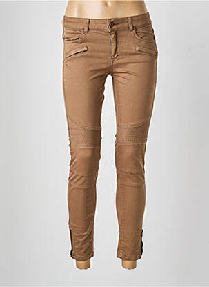 Pantalon slim buzunare maro FIVE femeie